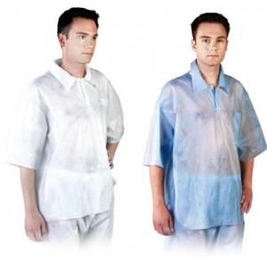 Bluza ochronna z polipropylenu z krótkim rękawem.